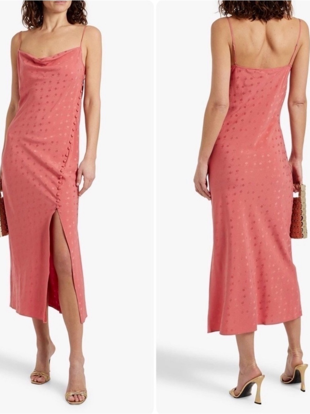 Veronica Beard Chapel Silk Jacquard Dress in Faded Rose